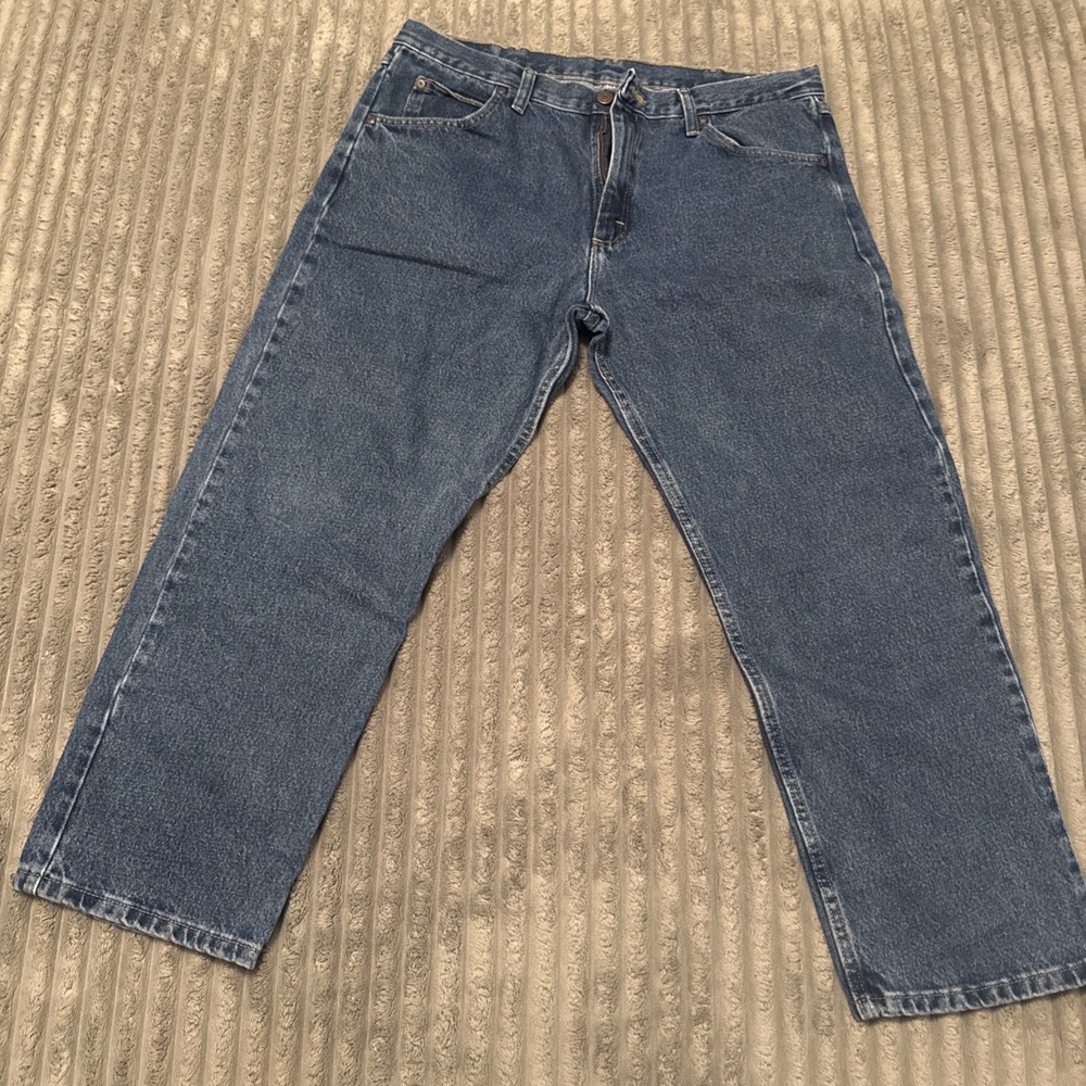 Wrangler 9760WDR Regular Fit Straight Leg Blue Denim Jeans Mens 36x29
